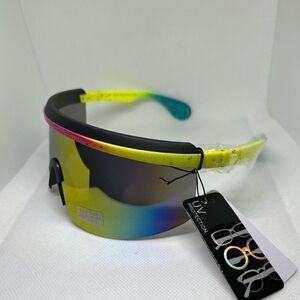 Shield Mirrored Unisex Shades Sunglasses